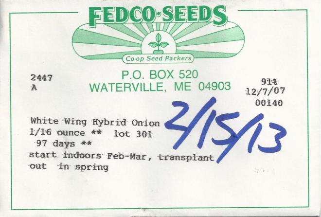 onion seed packet