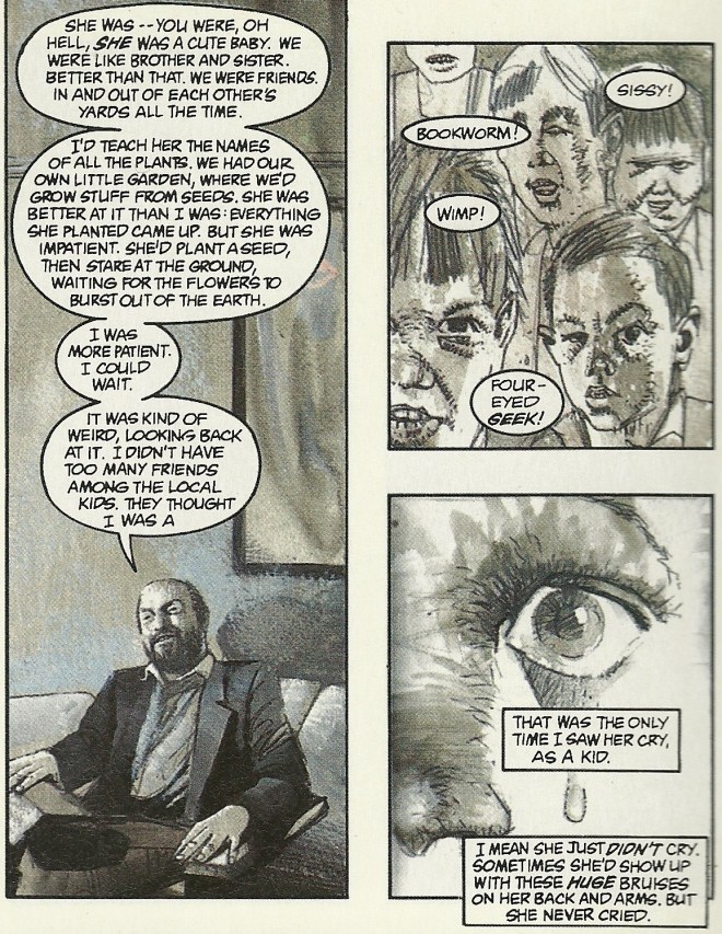 Dr. Philip Sylvain tells the Black Orchid clones about how he