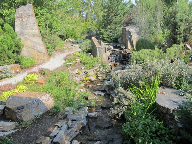 Water feature in the Garden of Infinite Compassion, built in honor of the Dali Lama's visit to the Wood River Valley 